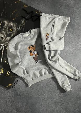 Теплий спортивний костюм зі світшотом на фсілі