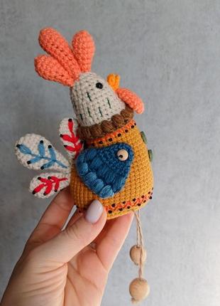 Мягкая игрушка петушок вязаная амигуруми