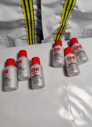 15 мл відновлювальний комплекс для волосся з шовком chi infra silk infusion (міні)
