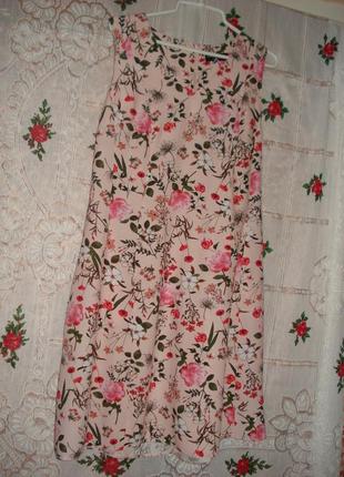 Супер платье нежно-розовое"dorothy perkins"р.12,румыния,100%вискоза.