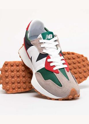 Кросівки чоловічі new balance 327  весна-літо замша текстиль різнокольорові