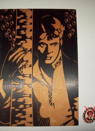 Панно картина сувенир есенин дерево резьба про-во ссср