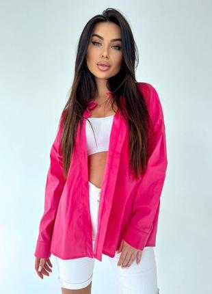 Рожева сорочка котон