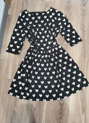 Платье в сердечко, горошек. платье