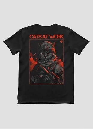 Футболка мужская "cats at work"