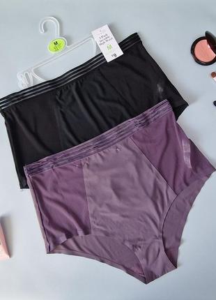 Набор бесшовных трусиков высокая посадка брифы макси primark 40/42 42/44