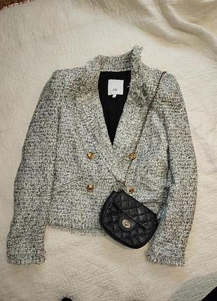 Жакет твидовый размер л
