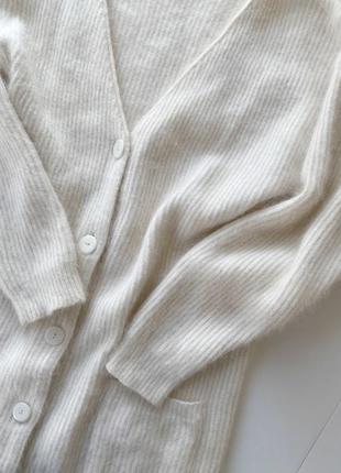 Молочный шерстяной кардиган размер l m
