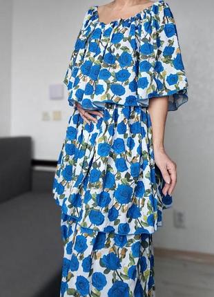 Богемна ярусна сукня максі 🔥🔥🔥