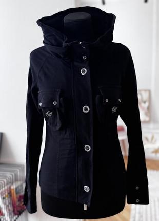 Blumarine черная кофта на молнии и кнопках