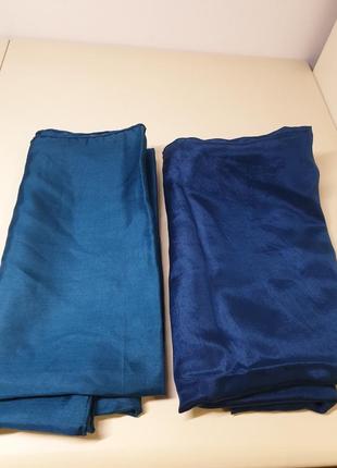 Шёлковый платок шелк 2 шт синий бирюза