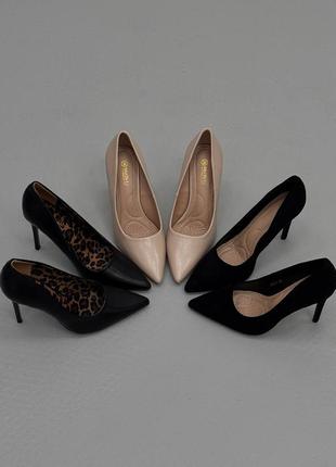 Элегантные туфельки, 3 модели в наличии, экозамша/экокожа
