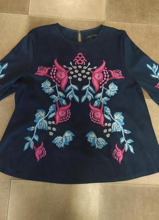 Кофта замш ,вышивка zara