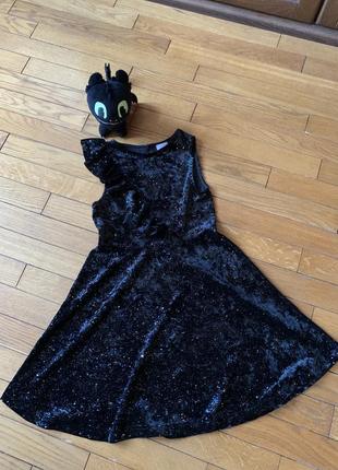 Оригінальна оксамитова сукня zara для дівчинки розмір 9