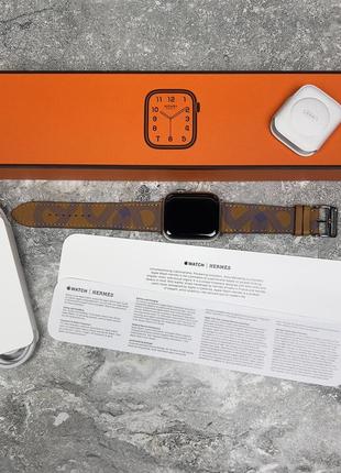 Оригінал з коробкою apple watch s8 hermes silver 45 mm з ремінцем