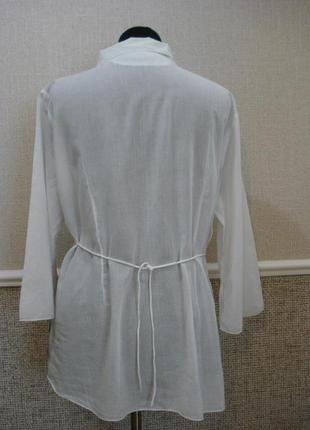 Яркая летняя хлопковая блузка с рукавом 3/4 размер 14/162 фото
