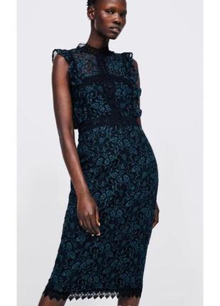 Кружевное платье от zara платье