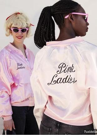 Атласний світшот костюм grease  pink ladies