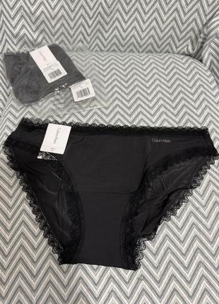 Трусы слипы бикини calvin klein zip lace bikini panty s