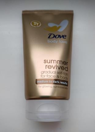 Молочко автозагара для тела dove