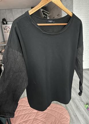 Лонгслив с джинсовыми рукавами от reserved