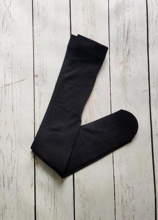 Колготки дитячі чорні термо 5-6 років, чорні термо колготки, теплі зимові дитячі колготки