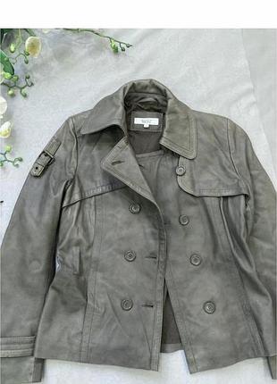 Кожаная куртка двубортка англия в стиле zara5 фото