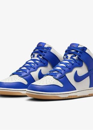 Кроссовки кеды nike dunk hi retro se racer blue