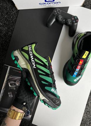 Мужские кроссовки salomon xt-4 carbon black green silver