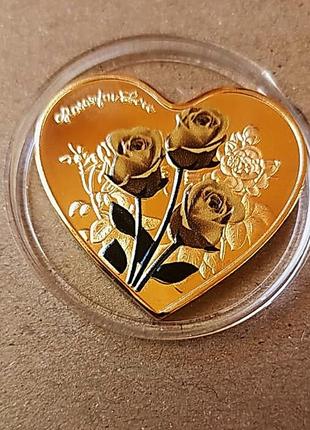 Монета троянди кохання