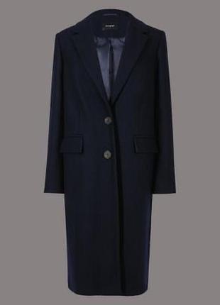 Удлиненное пальто из шерсти m&amp;s autograph