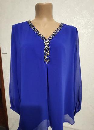 Красивая нарядная шифоновая блуза р.18-20