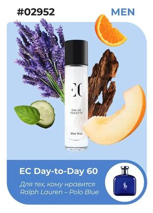 Туалетная вода мужская ec day-to-day 60, 30 мл, #02952