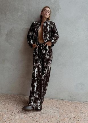 Джинсы женские леопардовые zara new