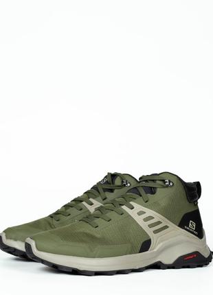 Оригинальные мужские кроссовки высокие треккинговые salomon x raise mid горизонтальноx gore-tex 410958 44.5-28.5 см