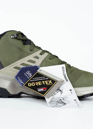 Оригинальные мужские кроссовки высокие треккинговые salomon x raise mid горизонтальноx gore-tex 410958 44.5-28.5 см6 фото