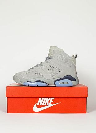 Чоловічі сірі кросівки nike air jordan retro 6 travis scott