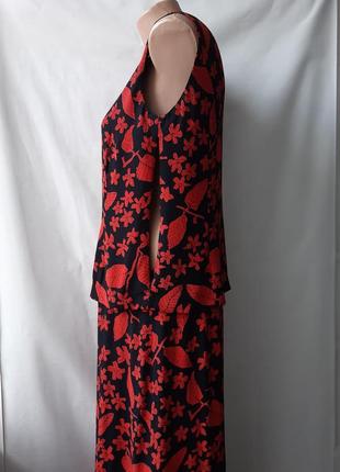 Винтажное элегантное платье с шелковым шарфом от country casuals, размер 107 фото