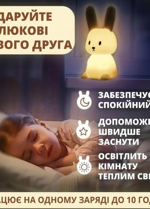 Панда и зайчик ночник на аккумуляторе