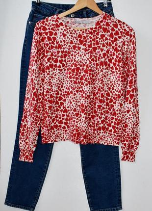 Oasis дуже красивий натуральний джемпер в сердечки