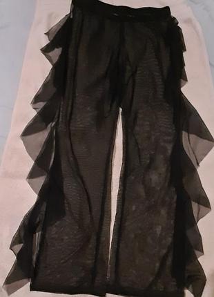 Брюки штаны секси прозрачная сетка