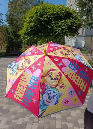 Дитяча парасолька "щенячий патруль" з світло відбиваючою стрічкою