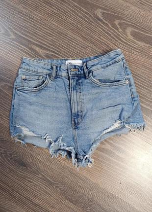 Джинсові шорти zara джинсовые шорты