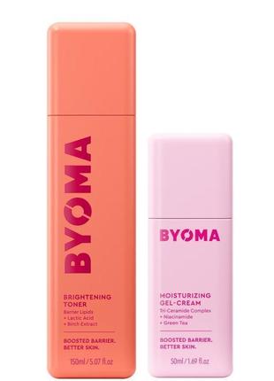 Набор бестселлеров для лица byoma brightening toner moisturising gel cream moisturizing gel cream