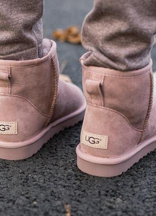 Женские розовые угги ugg classic mini ii boot4 фото