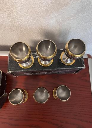 Маленькие бокалы с позолотой zepter ls 017-1 являются новыми и немного б.у