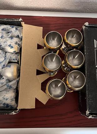 Маленькие бокалы с позолотой zepter ls 017-1 являются новыми и немного б.у