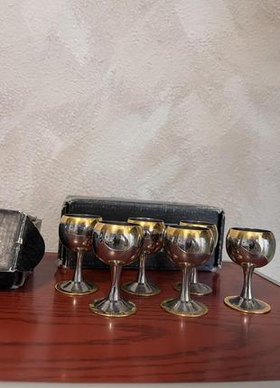 Маленькие бокалы с позолотой zepter ls 017-1 являются новыми и немного б.у