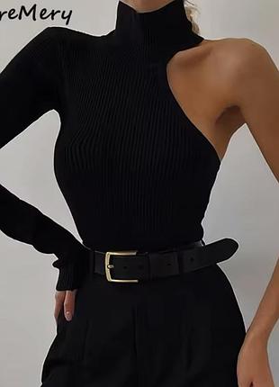 Боди с одним рукавом