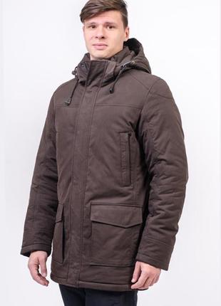 Куртка мужская зимняя коричневая avecs av-973с размеры 46